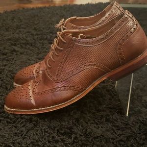 Mens Brown Wingtip/Basket Weave Oxford-13